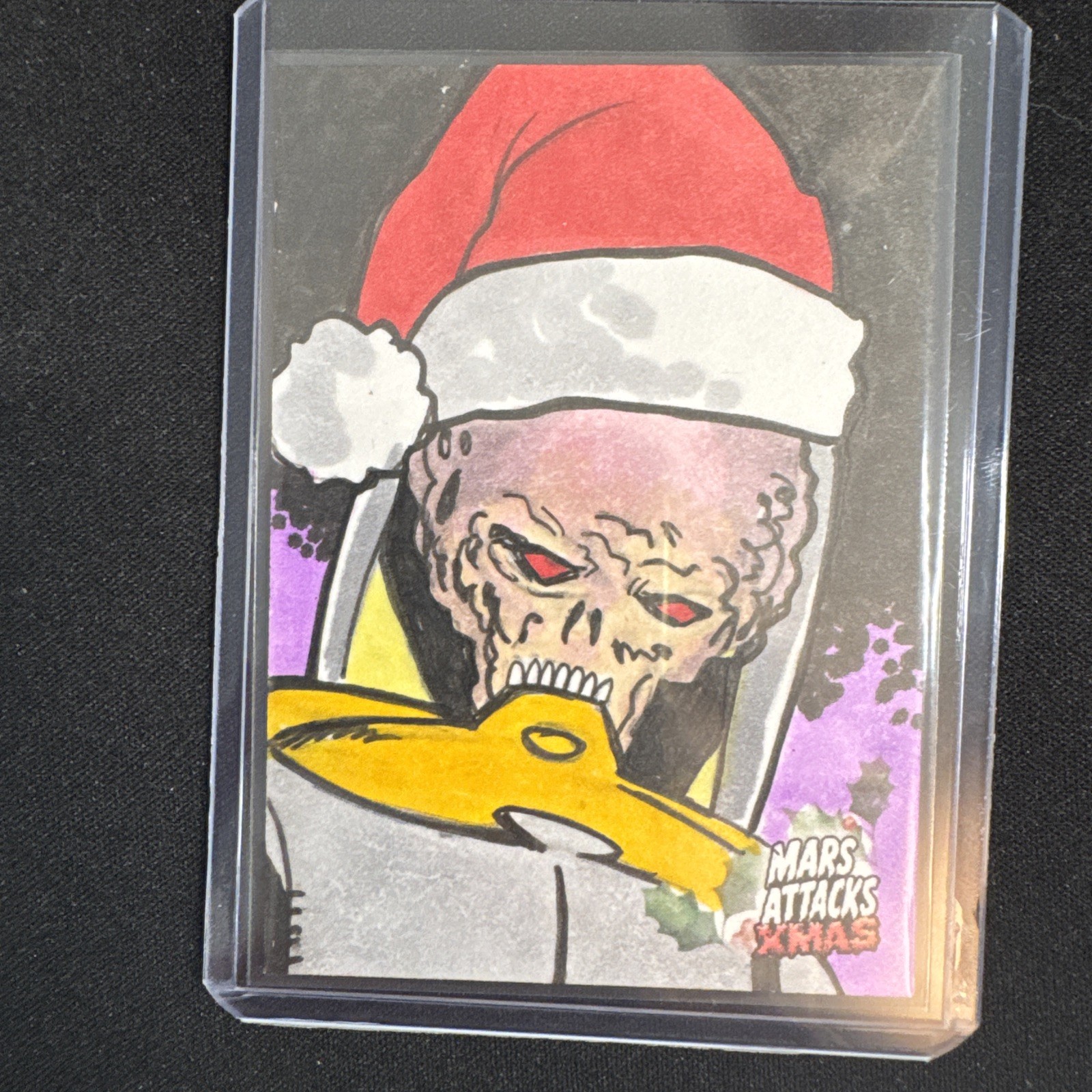 2026 Topps Mars Attacks Xmas Sketch card #1/1 Rich Hennemann Autograph