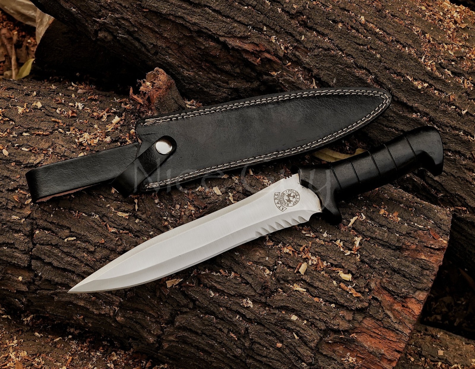 RE4 Leon Kennedy's Knife, Handmade 5160 Spring Steel Bowie knife, Tactical Knife