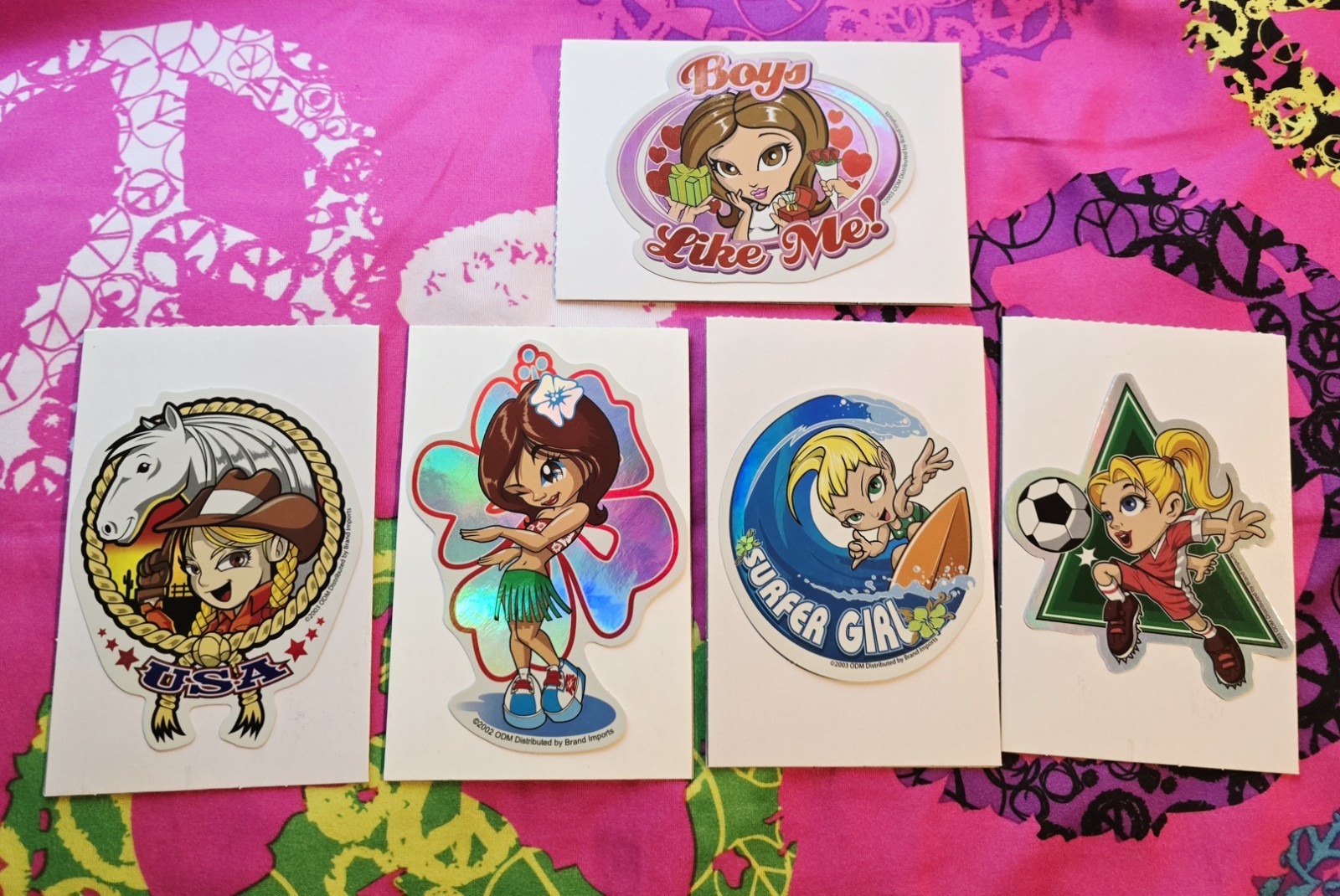 RARE Retro Y2K 2000s Nostalgia Holographic Vending Stickers Lot 5