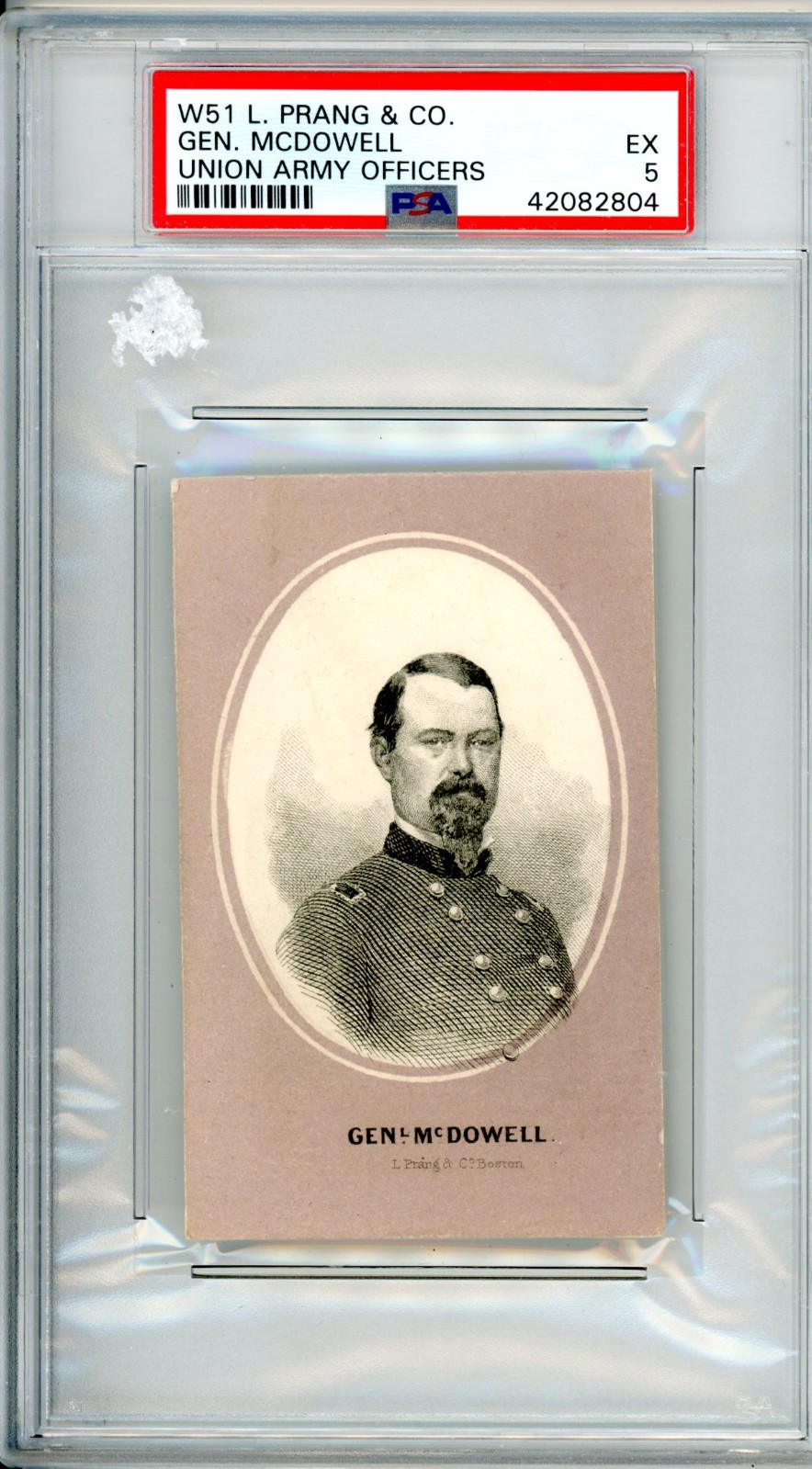 w50 w51 Prang & Co 1860\'s Prominent Characters / Union Officers McDowell PSA 5