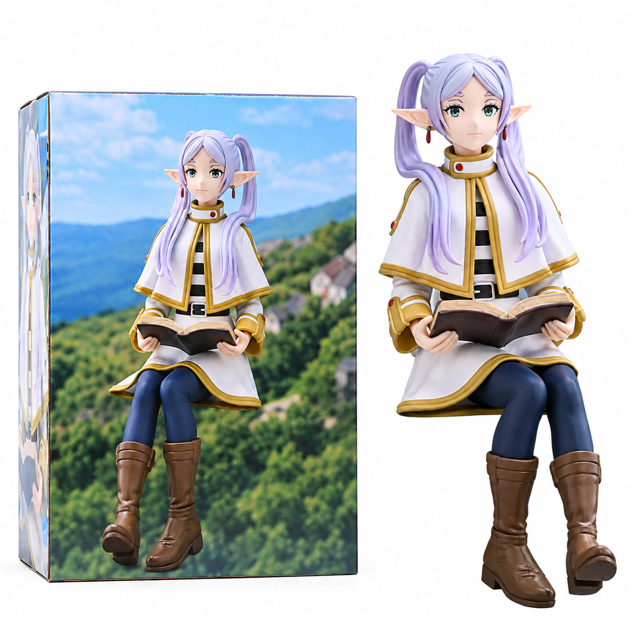 Hot 18cm Noodle Stopper Sousou No Frieren Anime Girl Figure Frieren Beyond Box