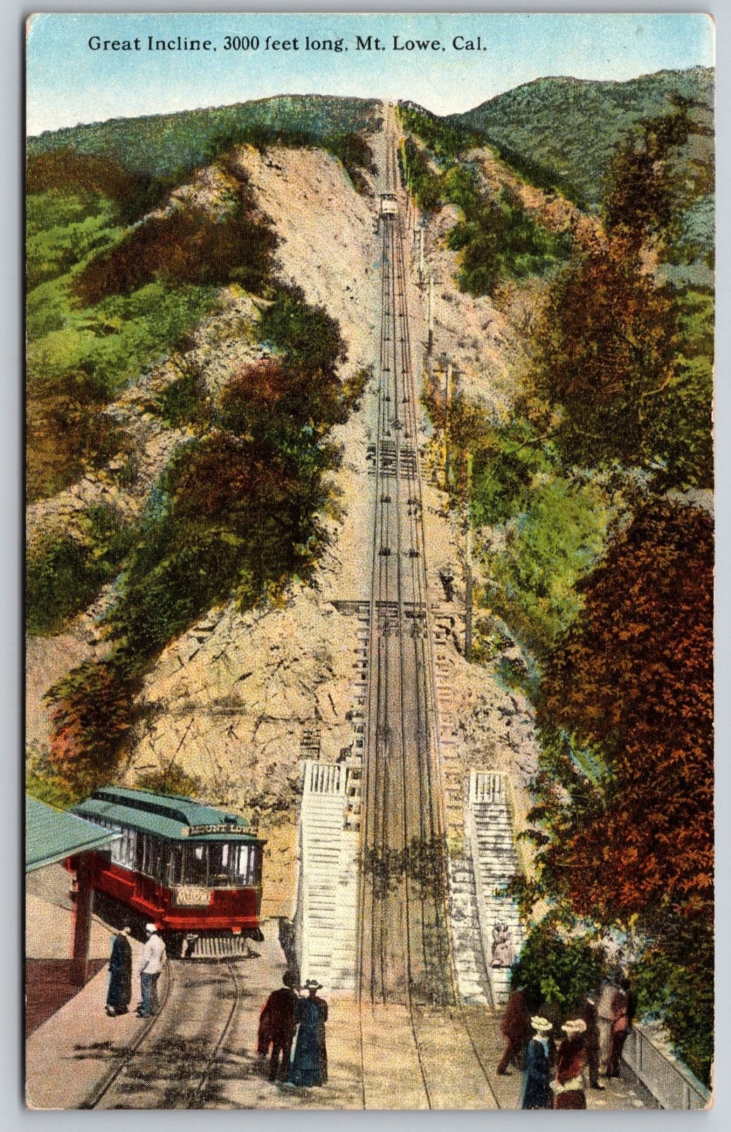 Mt. Lowe California Great Incline Mountain Railway Postcard PC319