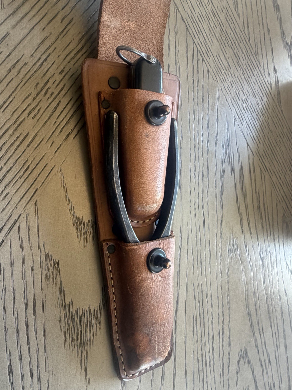 VTG WWII US Army Signal Corps TL-13-A Pliers Camco TL-29 Knife W Leather Pouch