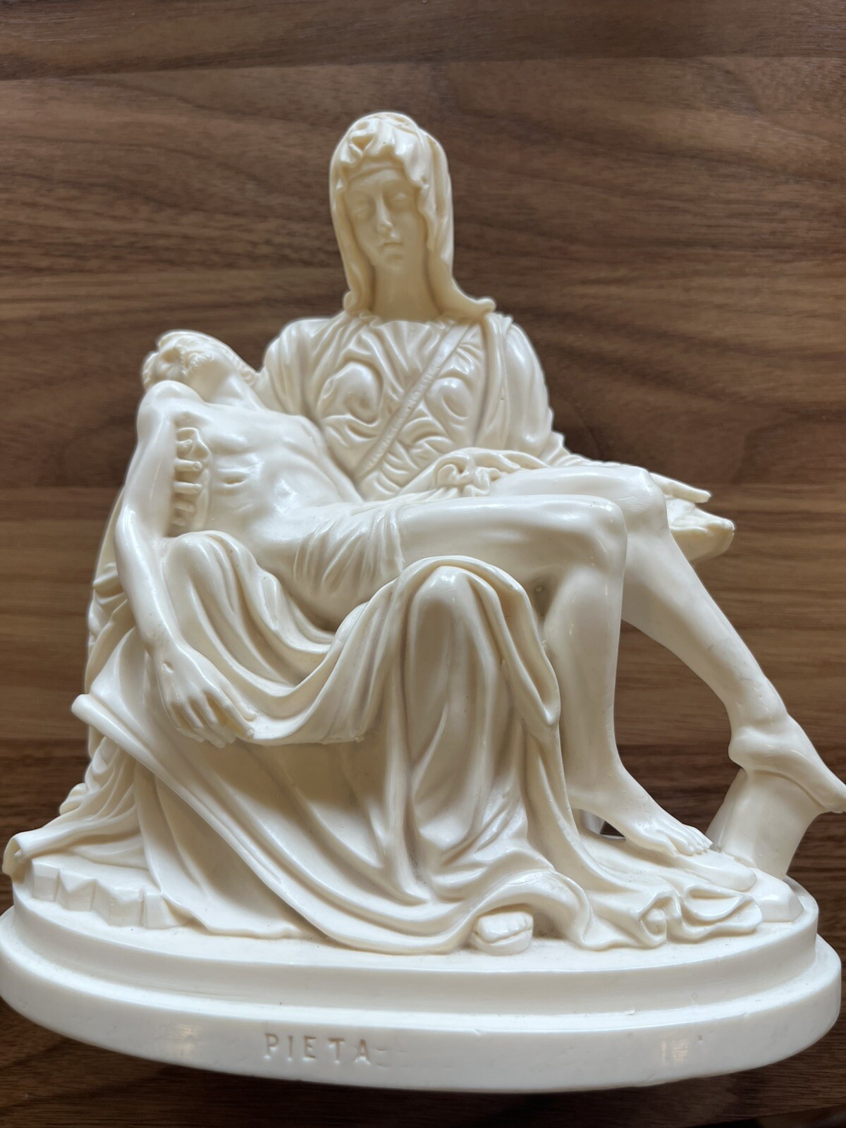 La Pieta by Michelangelo Replica Sculpture Marble Sculptor G Ruggeri VTG (HEAVY)