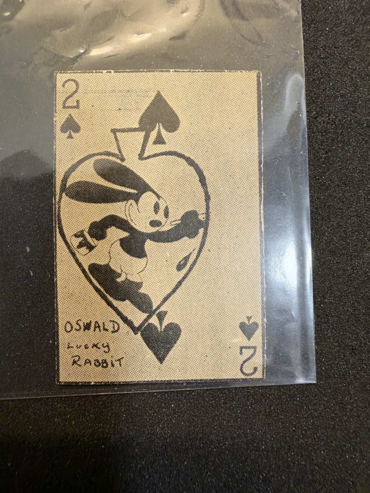1928 Oswald the Lucky Rabbit 2 of Spades W565 Vintage Disney Playing Card Rare
