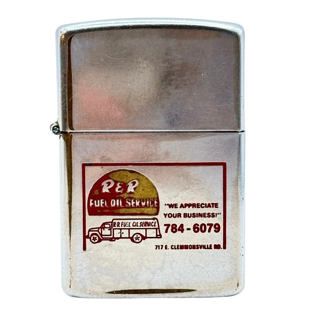 Zippo 1986 - Regular - P&R Fuel Oil Service Advertising Advertising Windproof