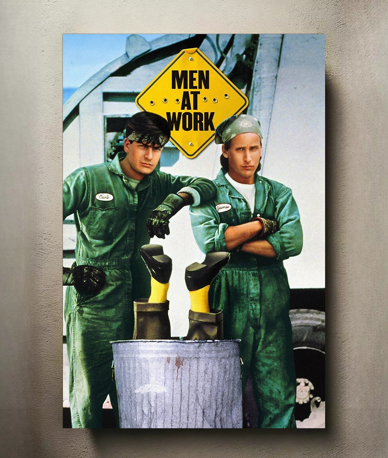 Men at Work 8x12 Metal Movie Poster Sign
