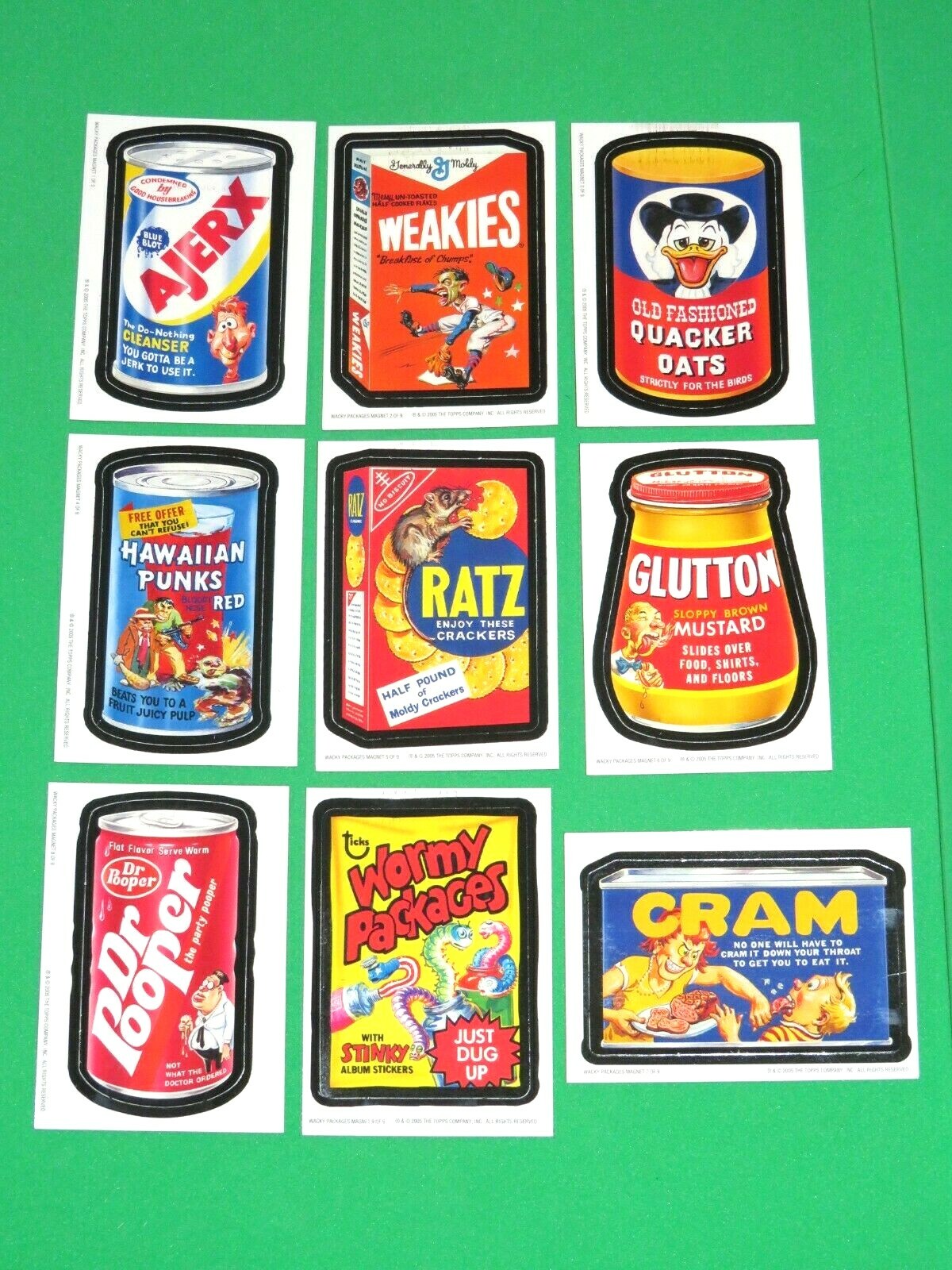 2005 Topps Wacky Packages ANS2 All-New Series 2 COMPLETE MAGNET CARD SET of 9