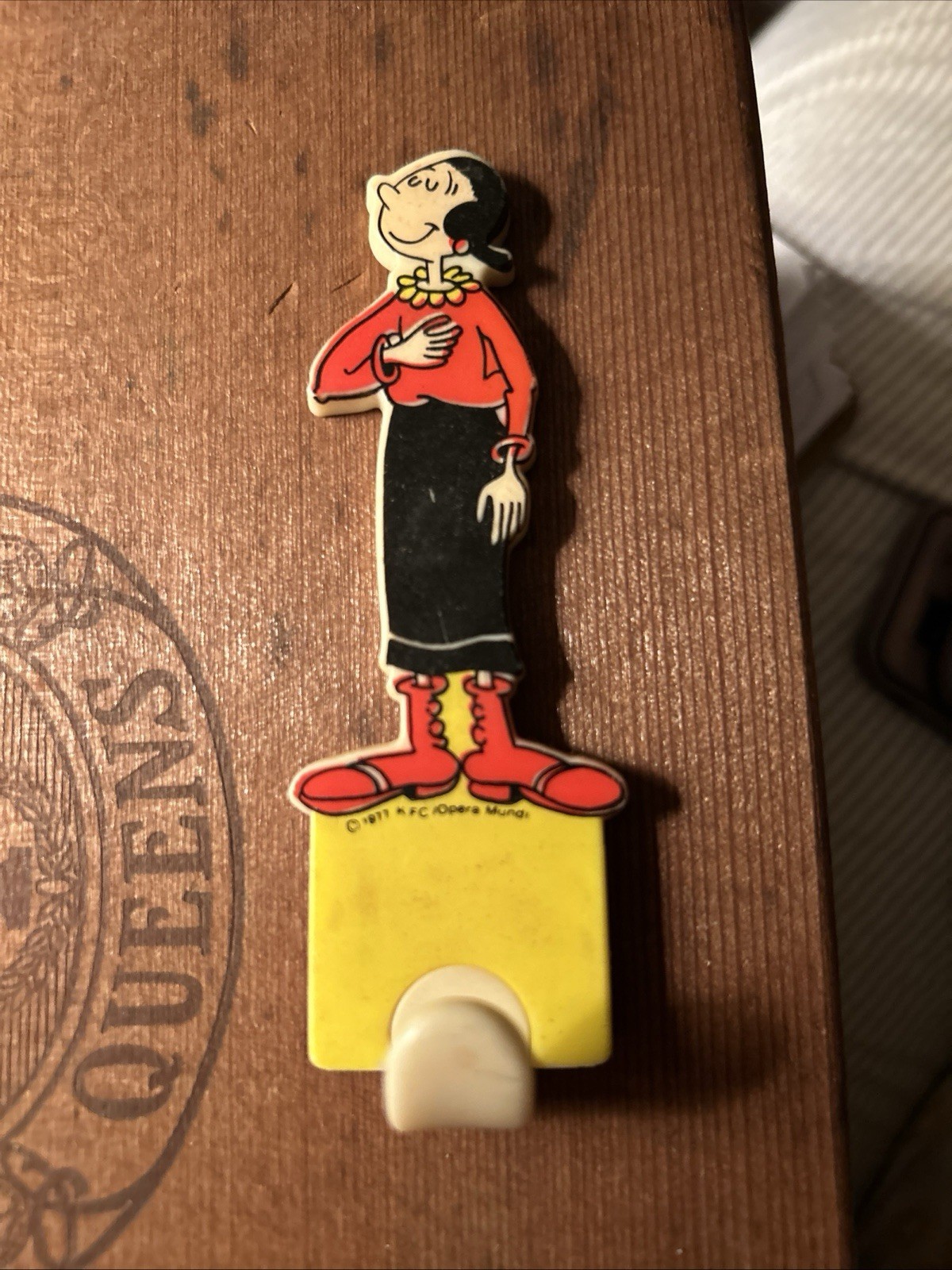 Vintage 1977 Popeye the Sailor Man Olive Oyl Oil Wall Hook Holder Hanger RARE 4\