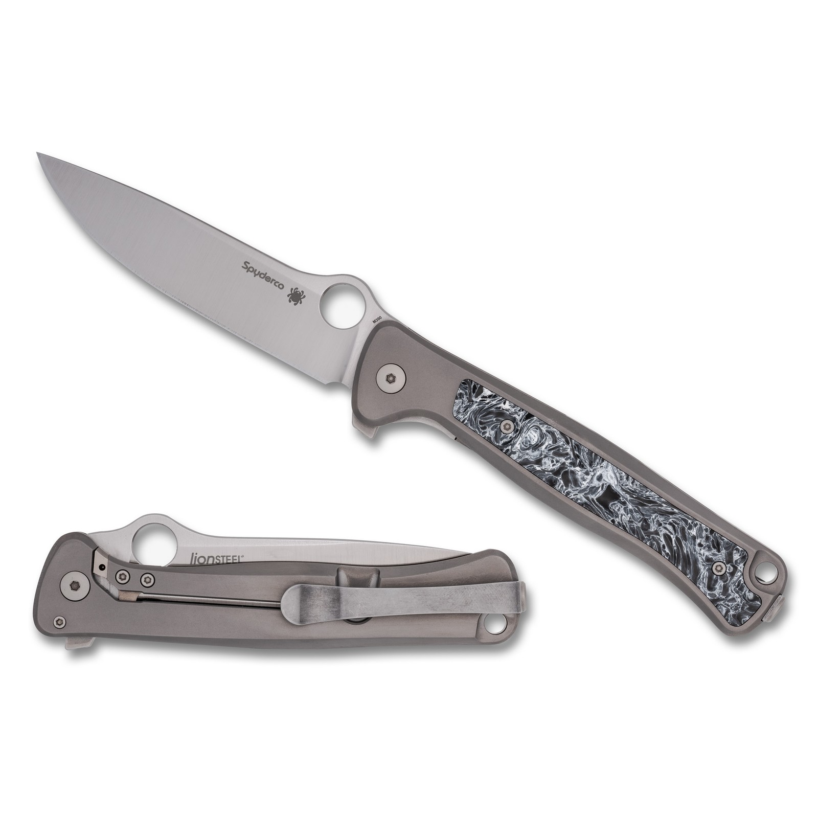 Spyderco Slym C271TIP Folding Knife 3.42in M390 Titanium Carbon Fiber Gray Spyderco Slym C271TIP Folding Knife 3.42in M390 Titanium Carbon Fiber Gray