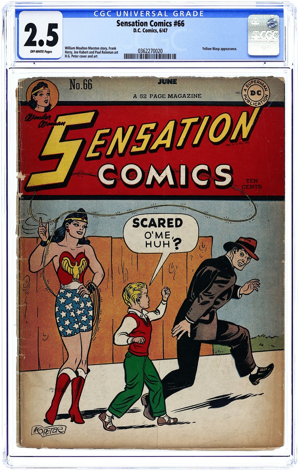 Sensation Comics #66 CGC 2.5 1947 0362270020