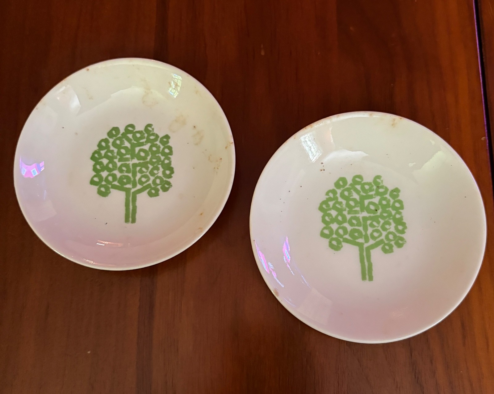 Four Seasons New York  City Resturant Summer coaster butter plate MCM Green Tree