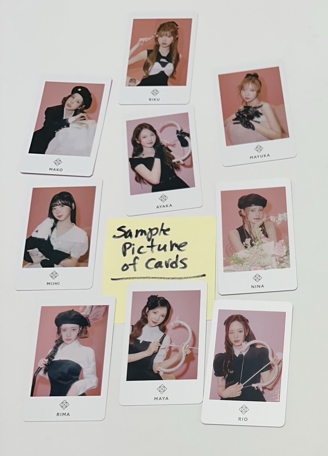 JYP NiziU 2025 Live with U Card Set MAKO RIKU AYAKA MAYUKA RIMA 9 Cards