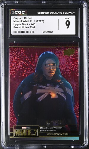 2023 Upper Deck What If? Captain Carter #45 Red Possibilities /888 CGC 9 POP 2