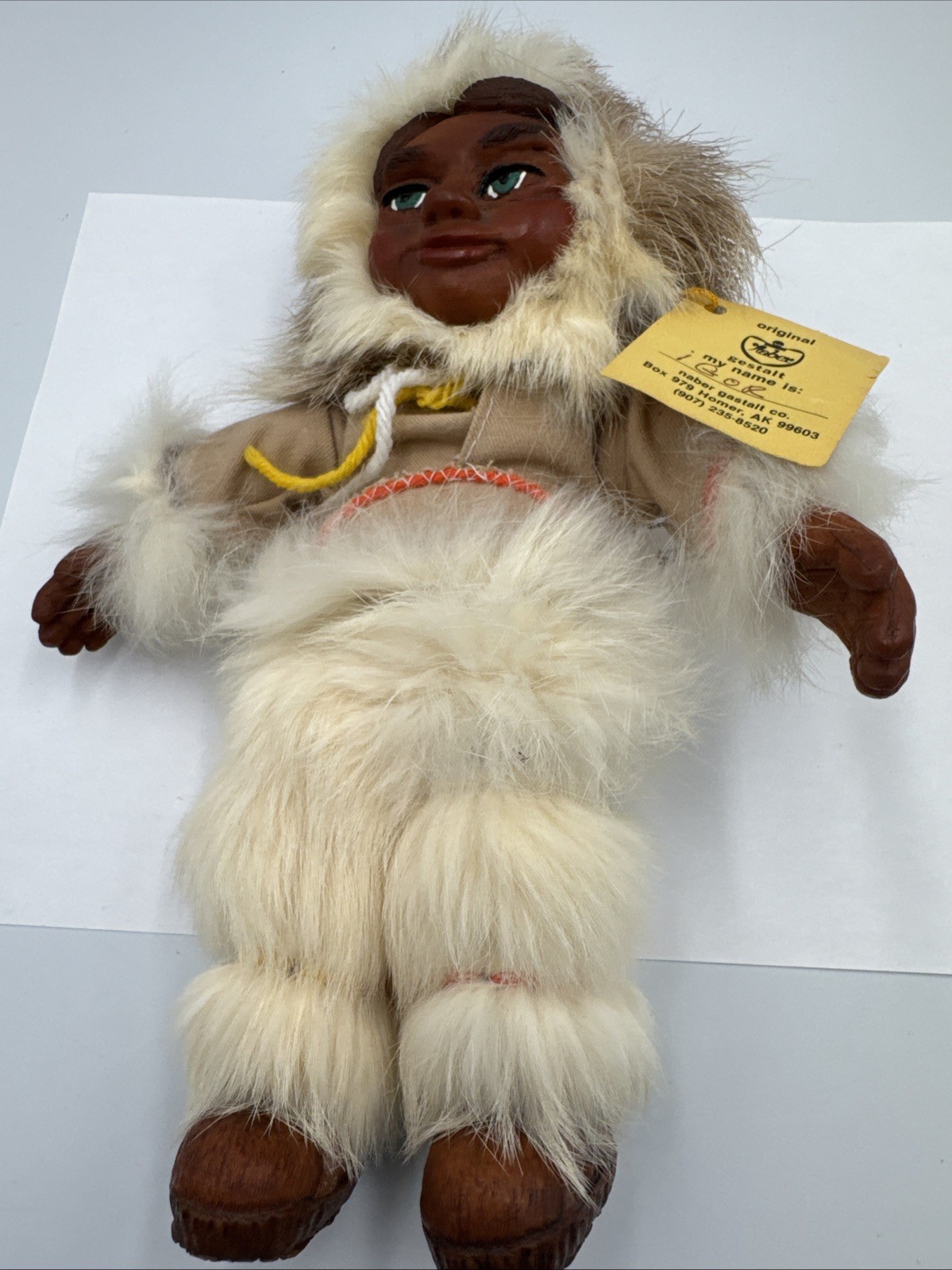 Vintage Naber Gestalt Igor #204 Made In Alaska Carved With Rabbit. Signed Feet