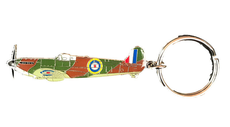 RAF Royal Air Force Spitfire Side View Key Ring Official Product