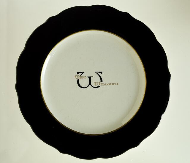 Photo:Washington DC Willard Hotel plate 1980s restoration vintage