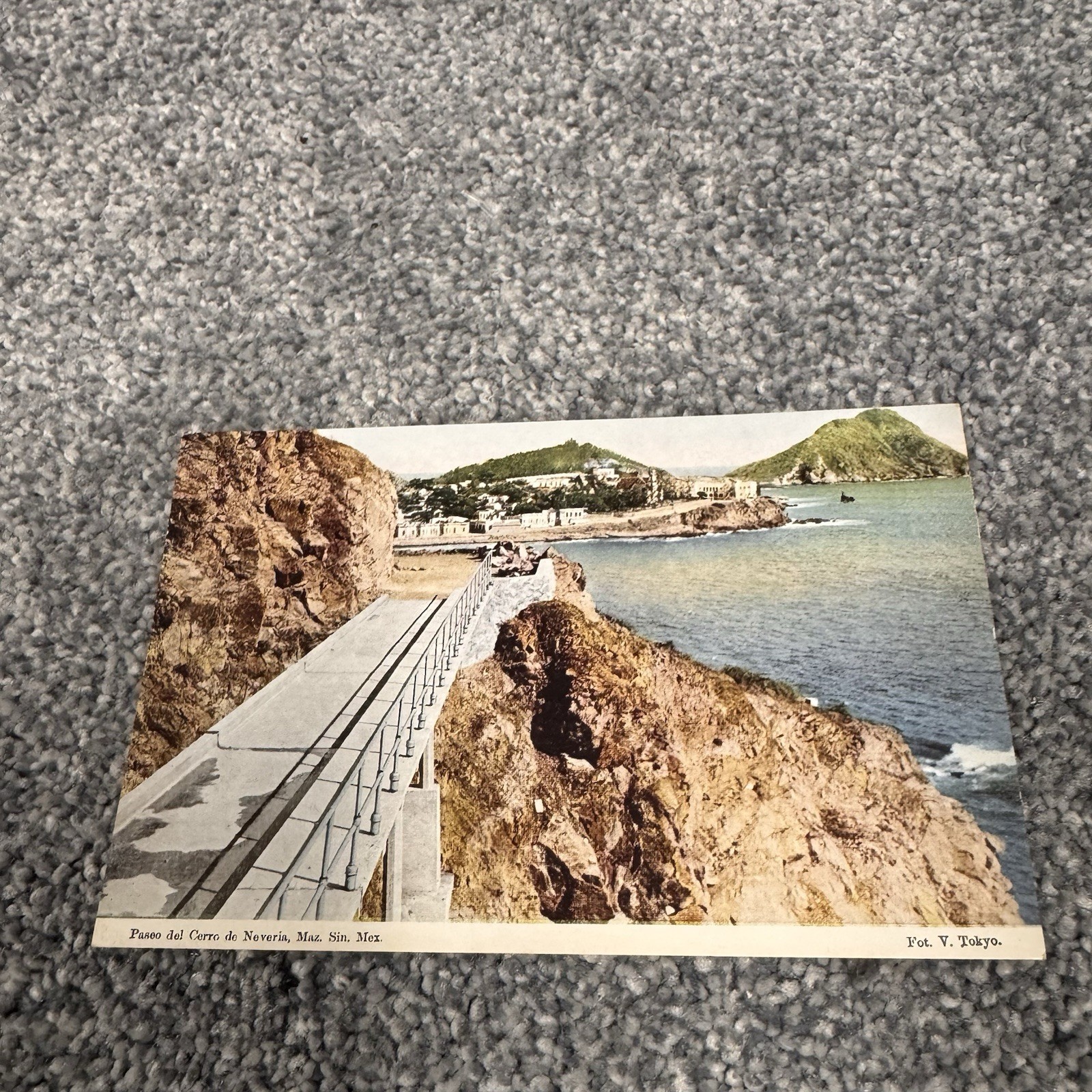 Vintage Rare Postcard Paseo Del Cerro De Neveria Sin Mexico Color Photo Water