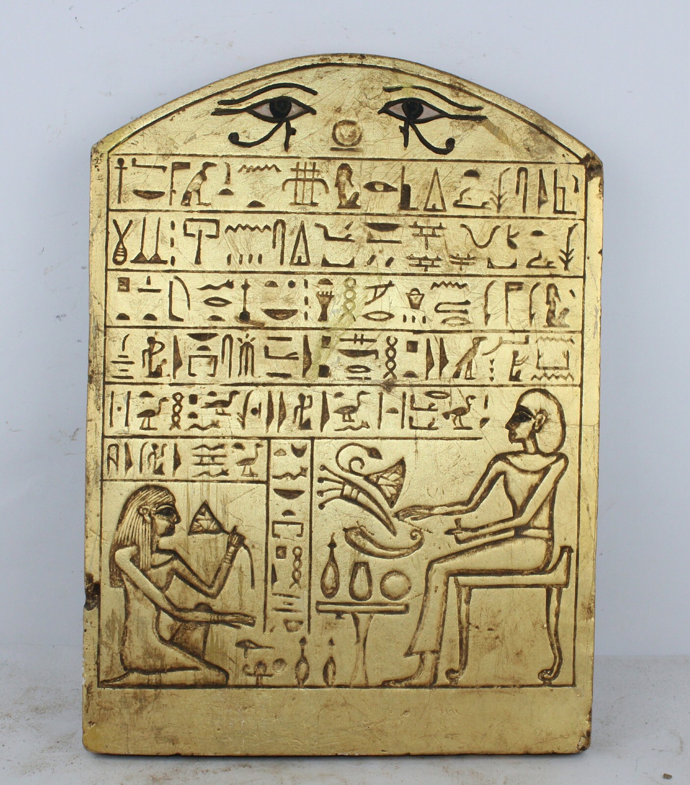 Rare Ancient Egyptian Antique Stela Of Chief Engineer Pepi Protected By Eye