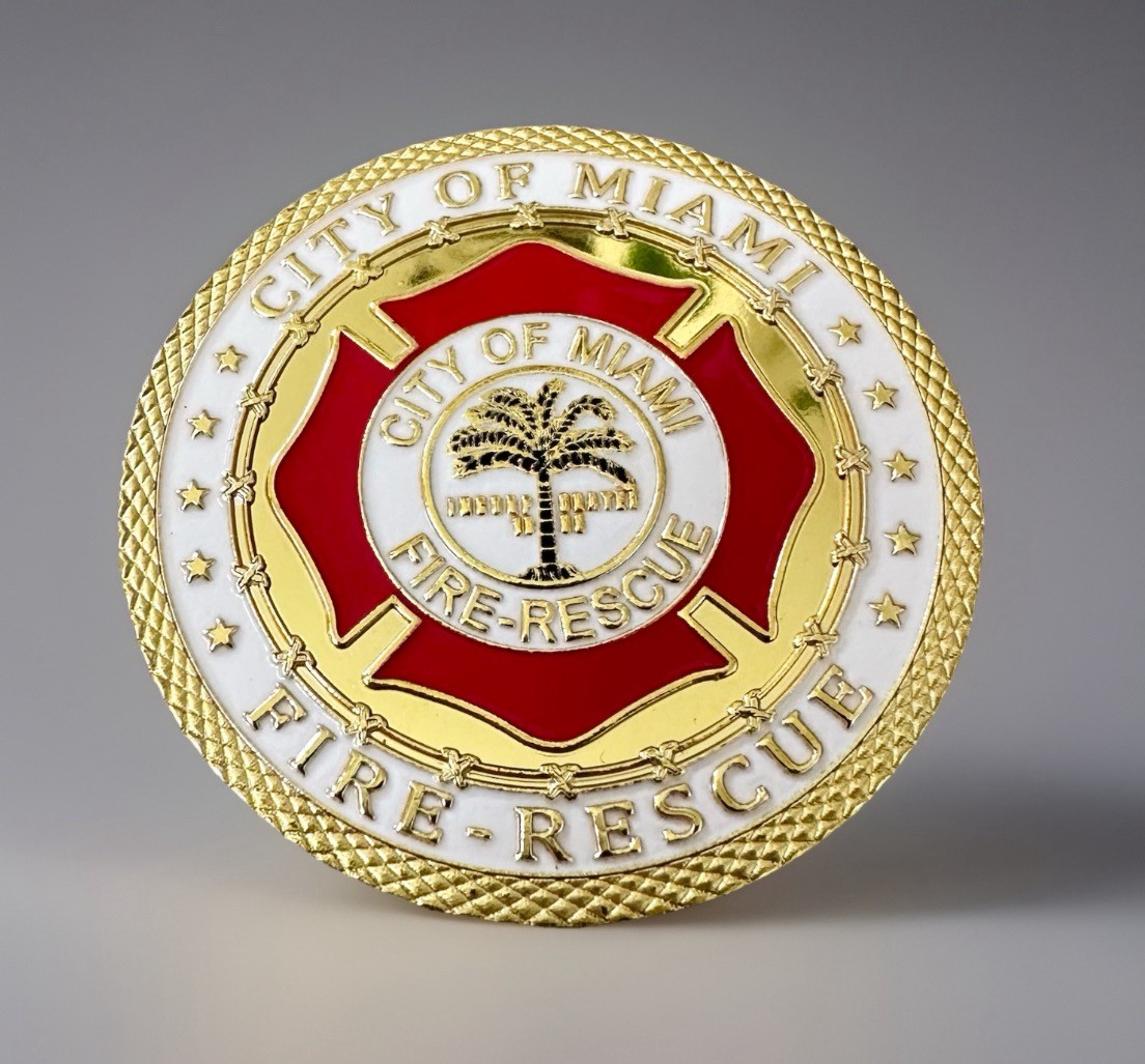 City Of MIAMI FIRE RESCUE Challenge Coin ·IN STOCK· ·FAST SHIPPING· ·NEW·