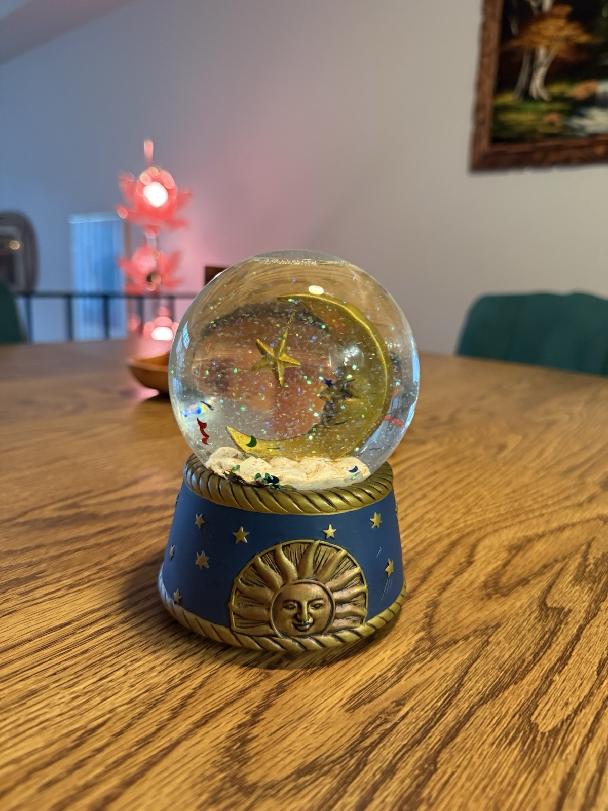 Vintage 1992 Vandor Wish Upon A Star Moon Celestial Snow Globe Whimsygoth