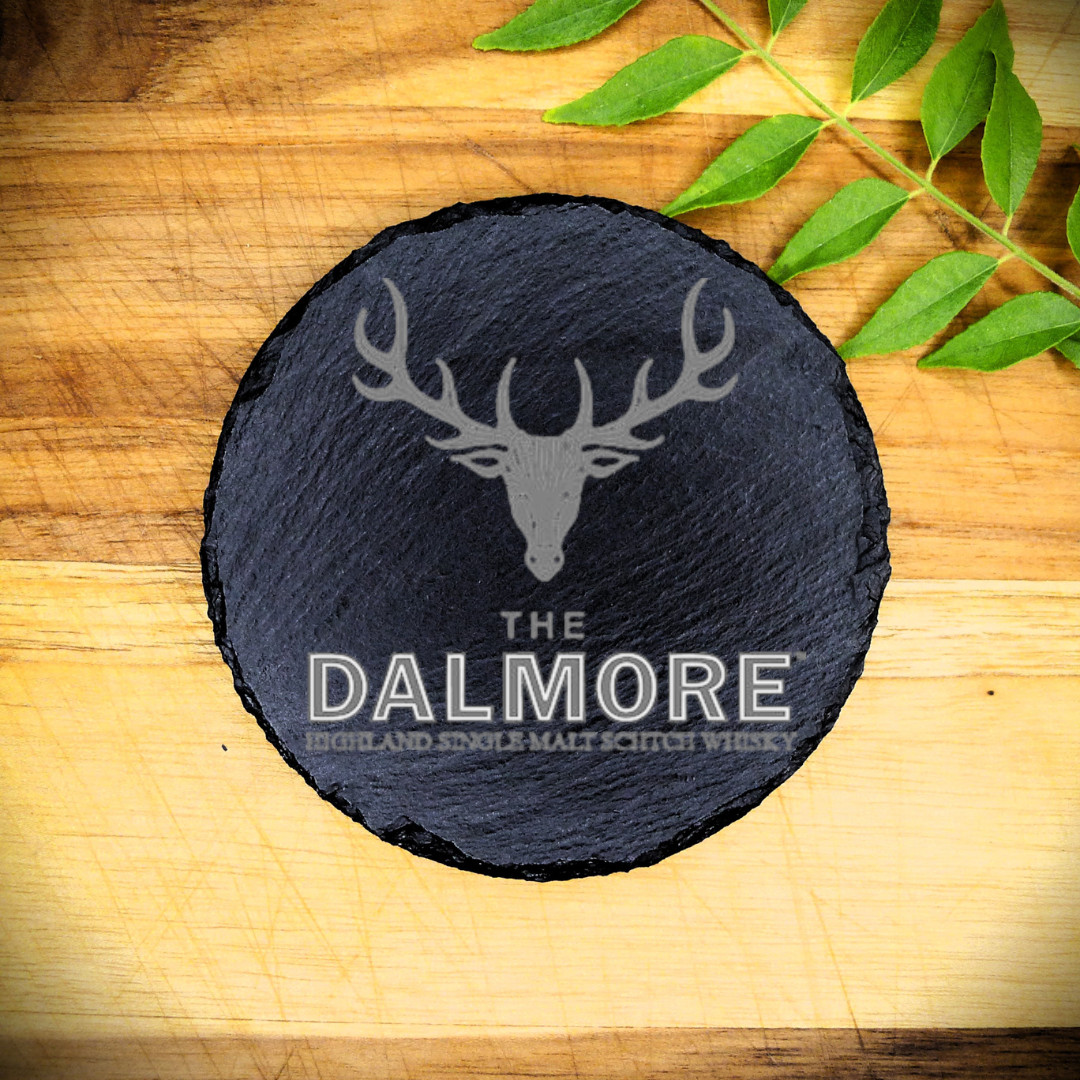 DALMORE Single Malt Whisky Slate Coaster Brand New Handcrafted Laser Engraved