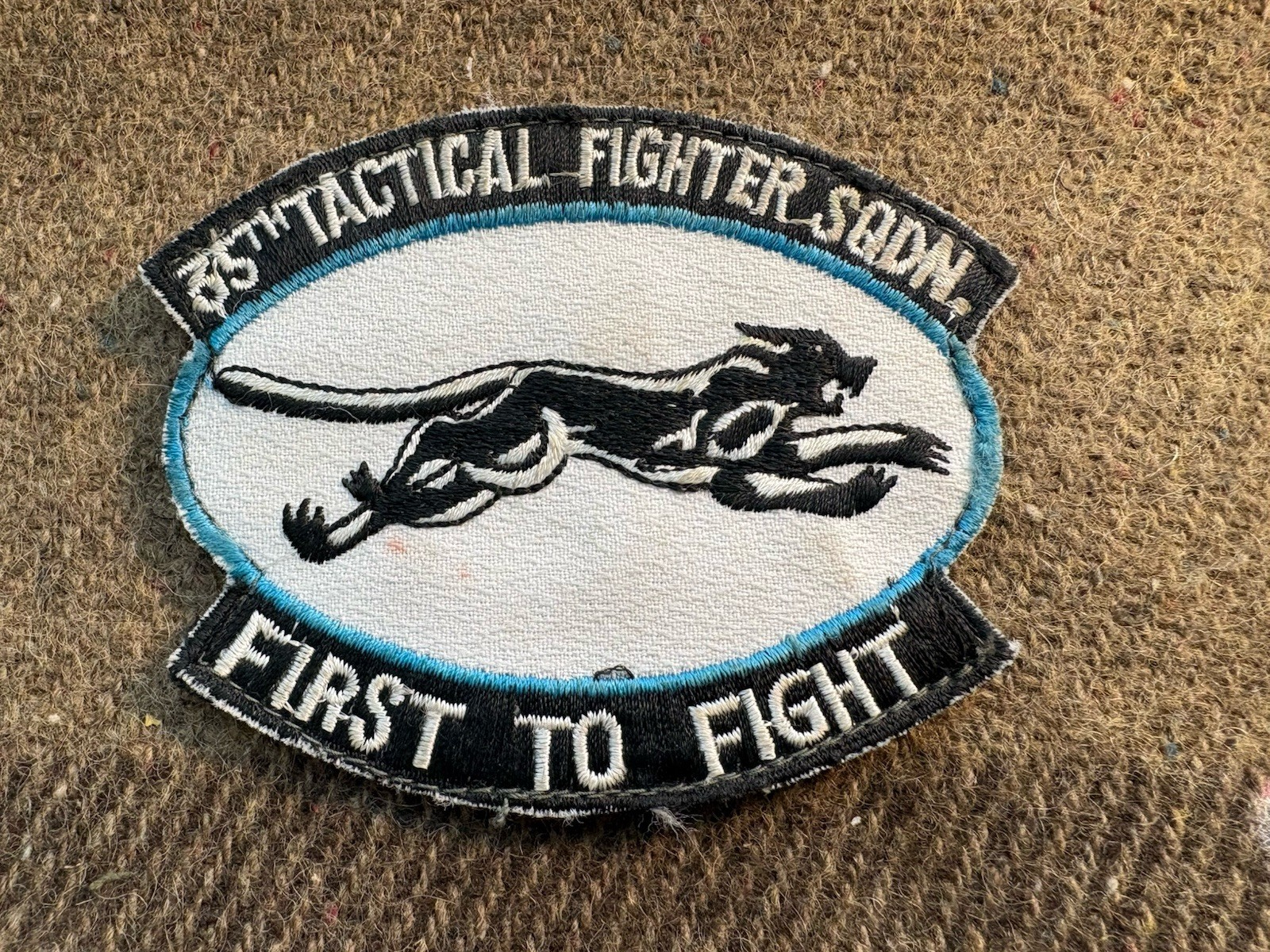 USAF Pilot Flight Suit Squadron Patch ~ 35th TFS Tactical Fighter ~ w/ Hook Loop