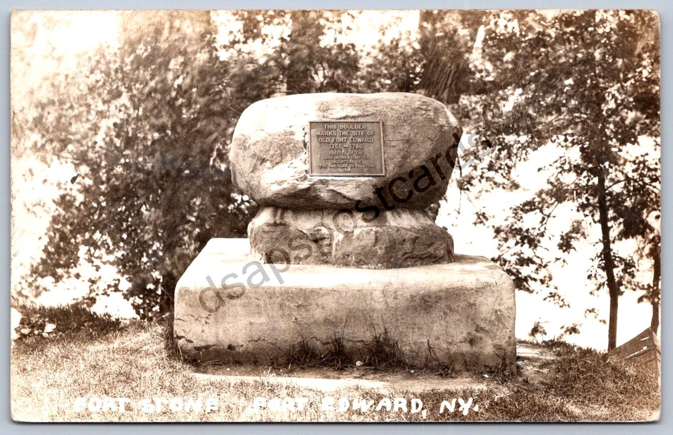 K50/ Port Edward New York RPPC Postcard c1940s Fort Stone Memorial 98
