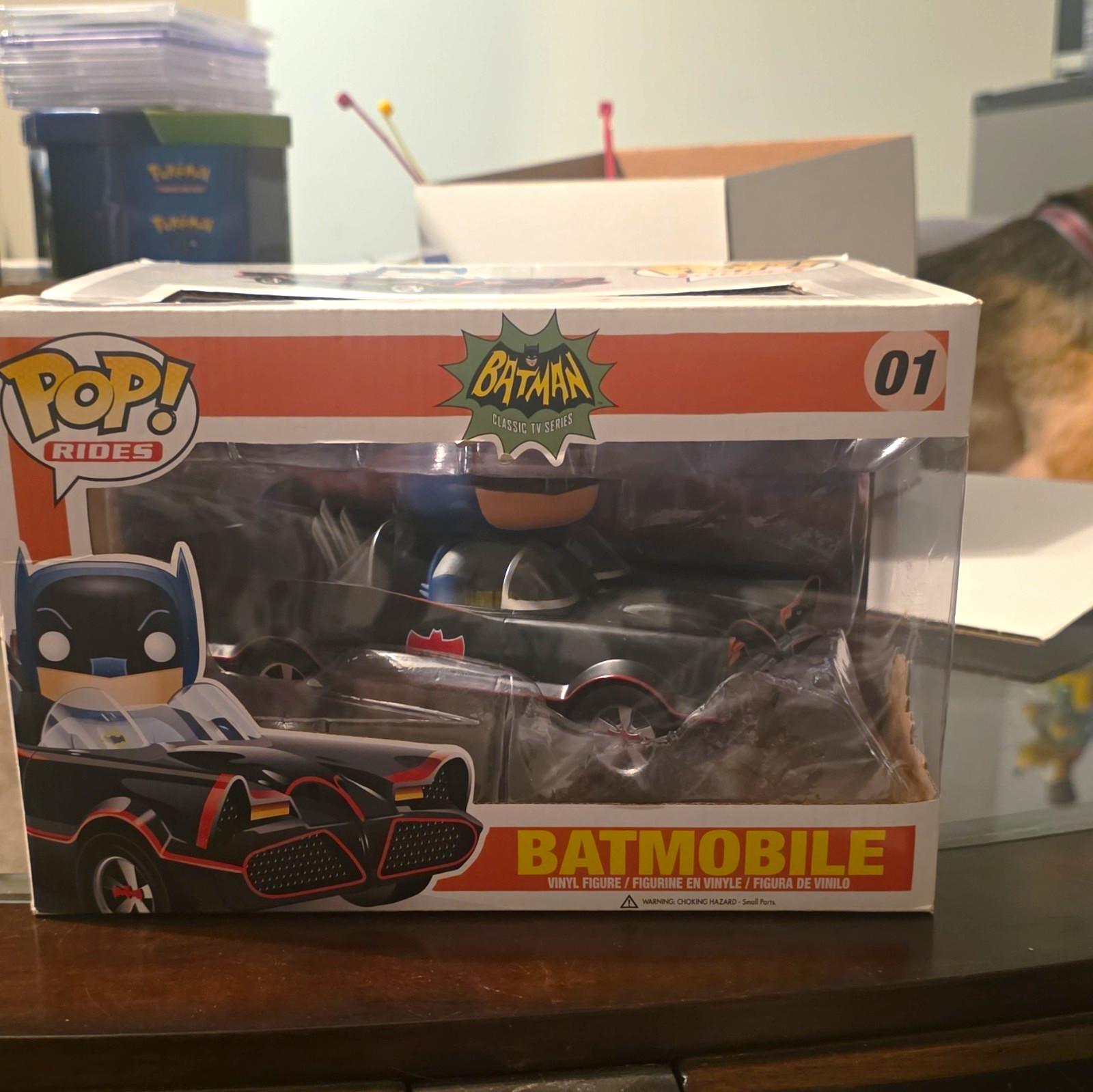Funko Pop Rides Batman Classic TV Series Batmobile Vinyl Figure #01 Damage