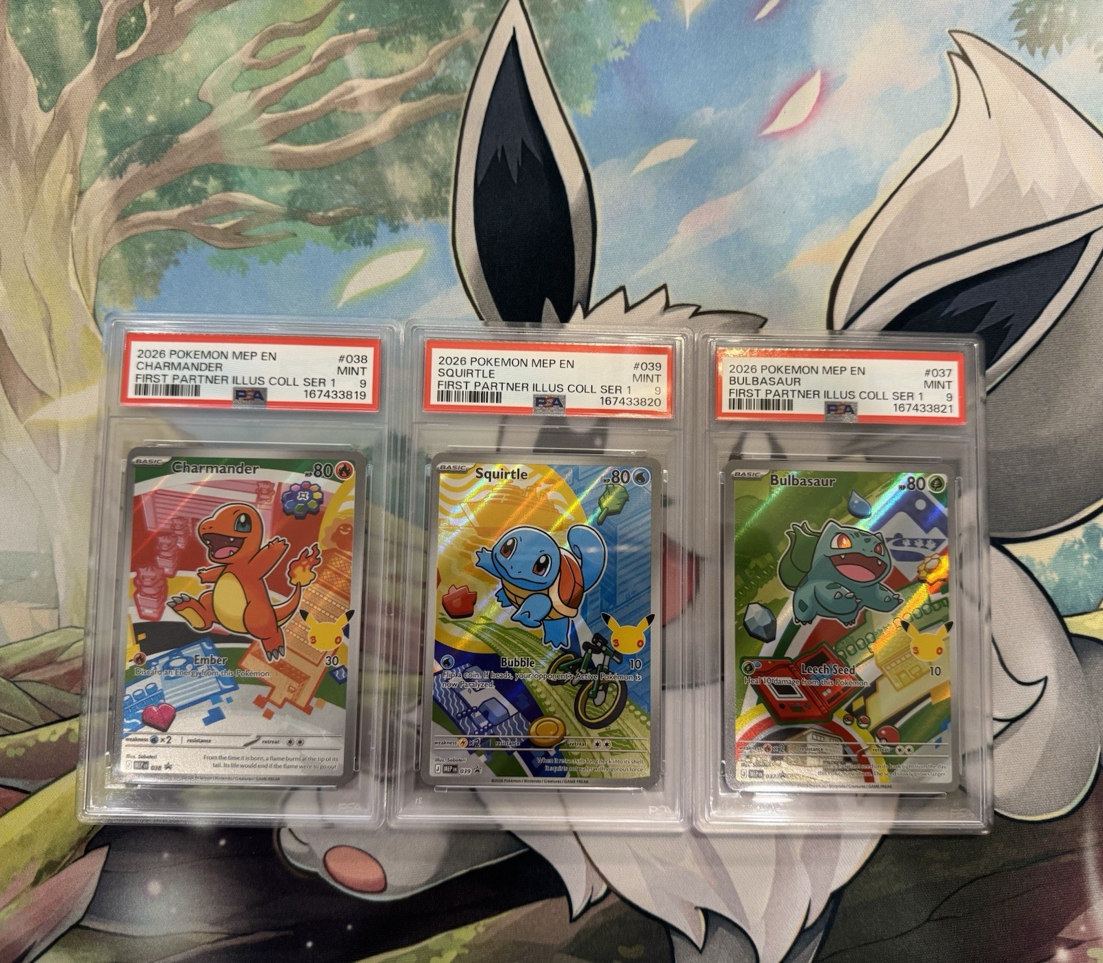 PSA 9 SEQUENTIAL Pokemon First Partner Illustration Collection Series 1 Kanto