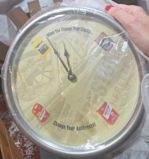 Vintage Style Prestone Antifreeze Wall Clock Retro Garage Man Cave Decor NEW 