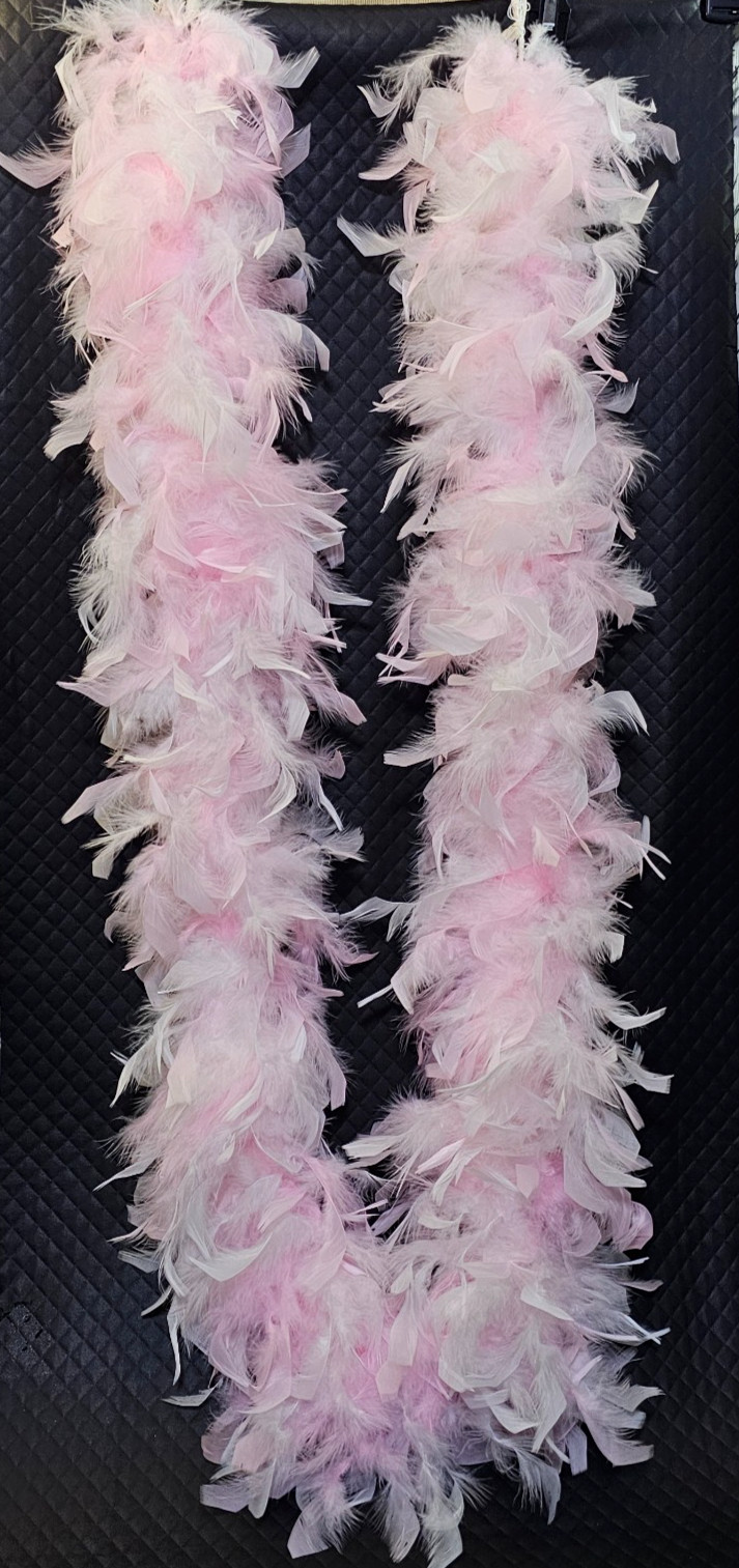 Kurt S Adler Goose Feather Boa Garland NEW Old Stock Santa's World VTG Pink 6 Ft