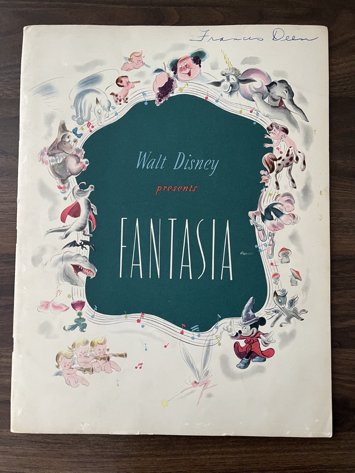 Rare 1940 Disney FANTASIA Roadshow Program W/ 1942 RKO Letter Ned Depinet 5920