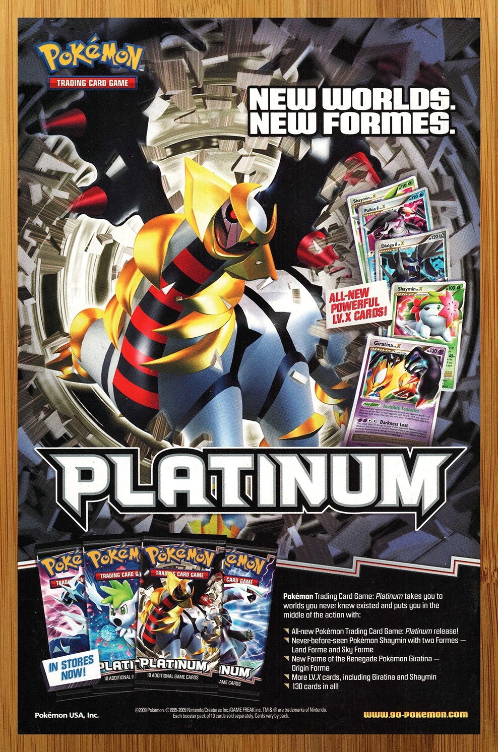 2009 Pokemon TCG Platinum Vintage Print Ad/Poster Trading Card Game Promo Art
