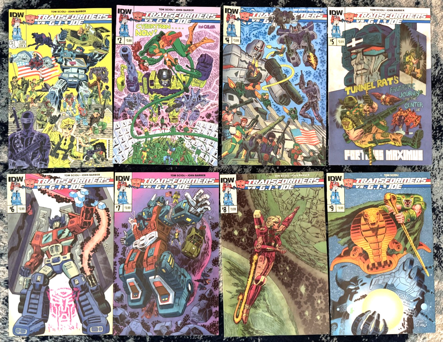 Transformers vs G.I. Joe #1 2 4 5 6 7 8 9 IDW Tom Scioli Barber Comics NM