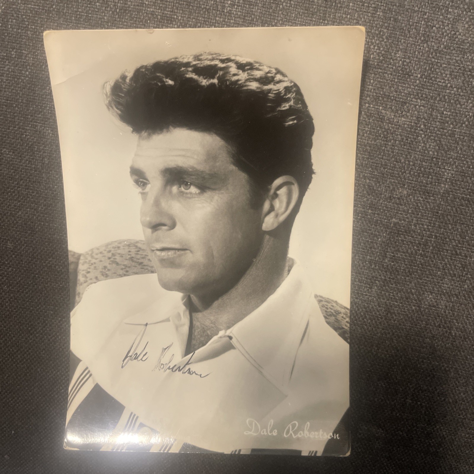 Vintage Dale Robertson Signature Original Autograph Cinema Postcard