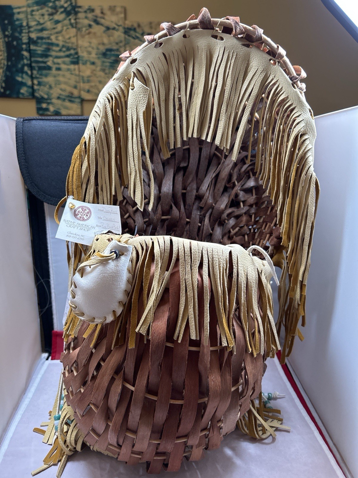 Cherokee Pine Bark Basket by Danny Reed – Native American Craft Shop 