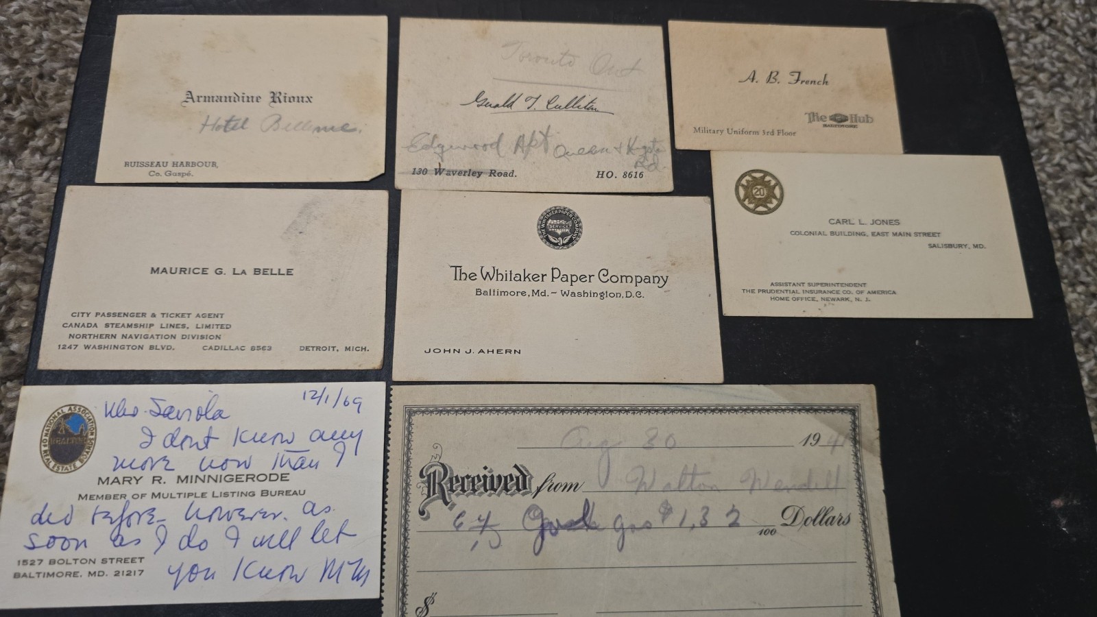 Antique Business Cards And Check Receipt Ephemera Lot
