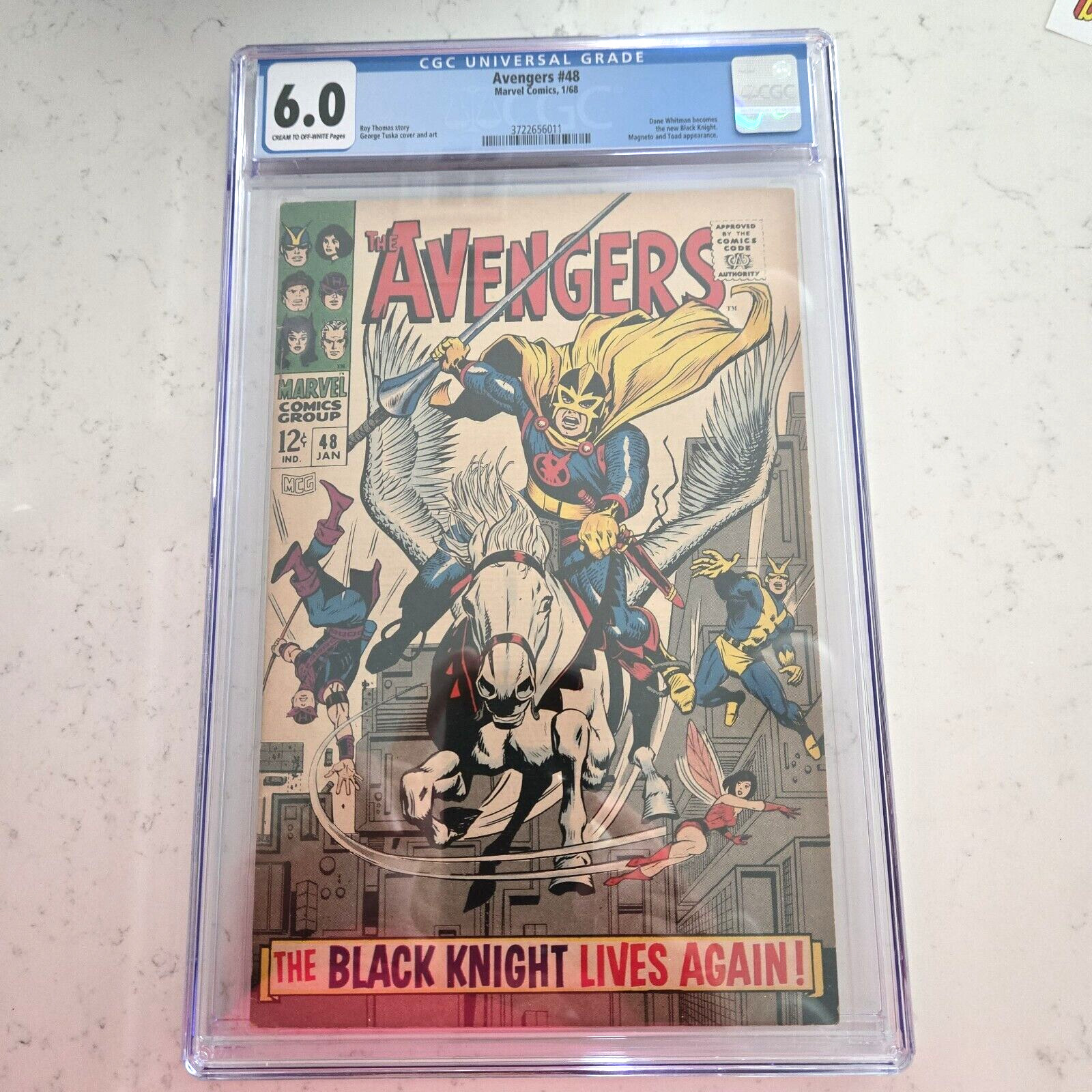 AVENGERS #48 CGC 6.0 DANE WHITMAN BECOMES THE NEW BLACK KNIGHT