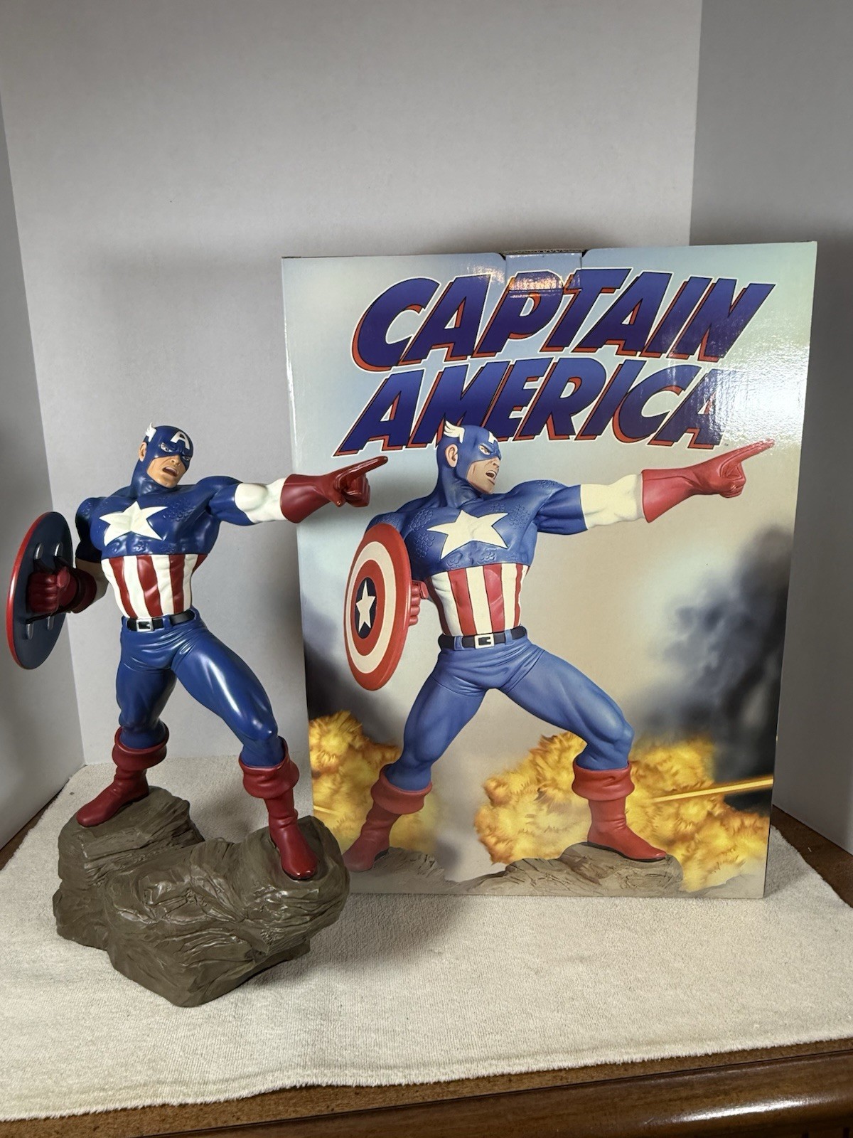 CAPTAIN AMERICA ( SIGNED ) ARTIST PROOF~39/100 Statue ~HARD HERO~NEVER DISPLAYED