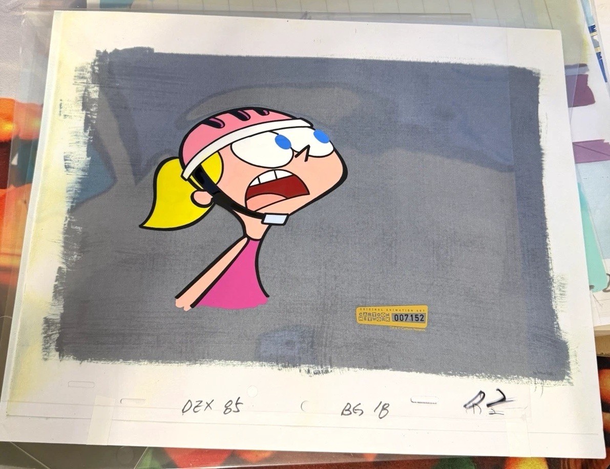 Dexter’s Laboratory Dee Dee Original Production Cel Screen Matched CN COA 007152