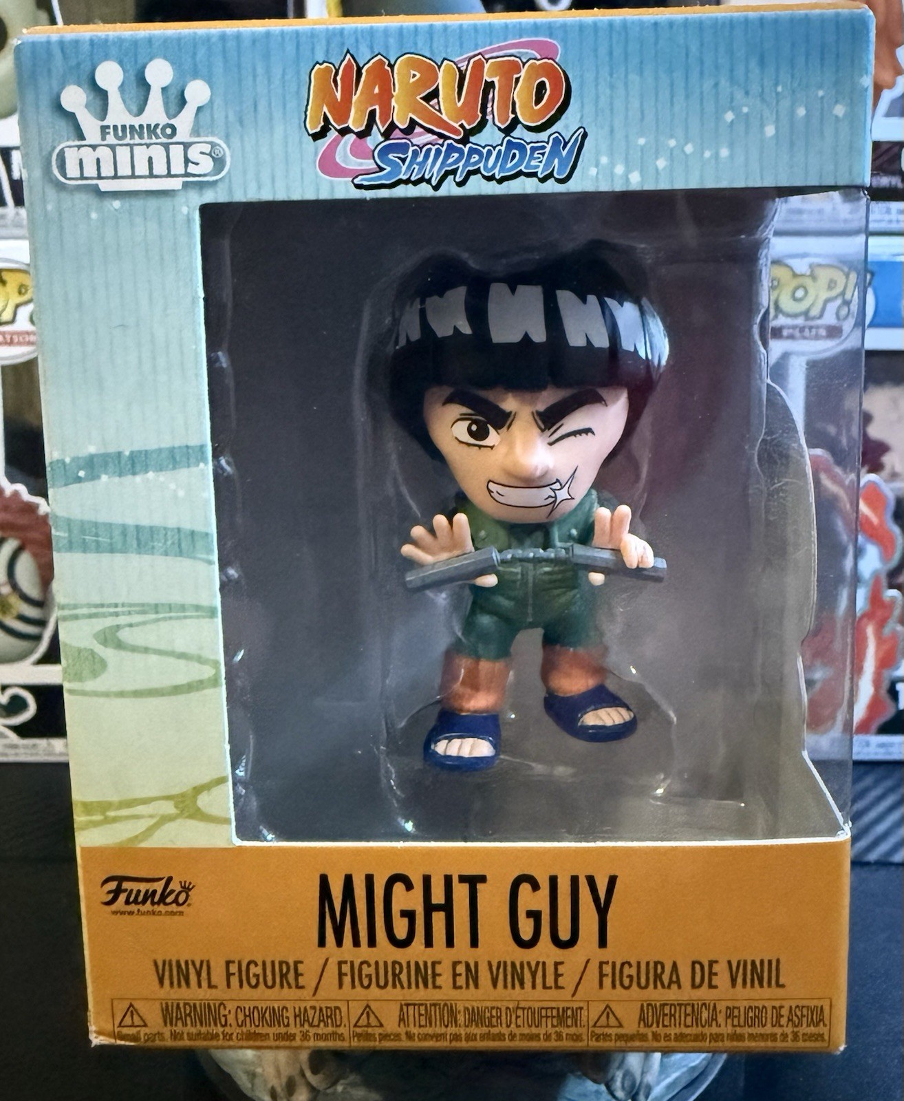 New In Box Funko Minis Naruto Shippunden Might Guy 2.5