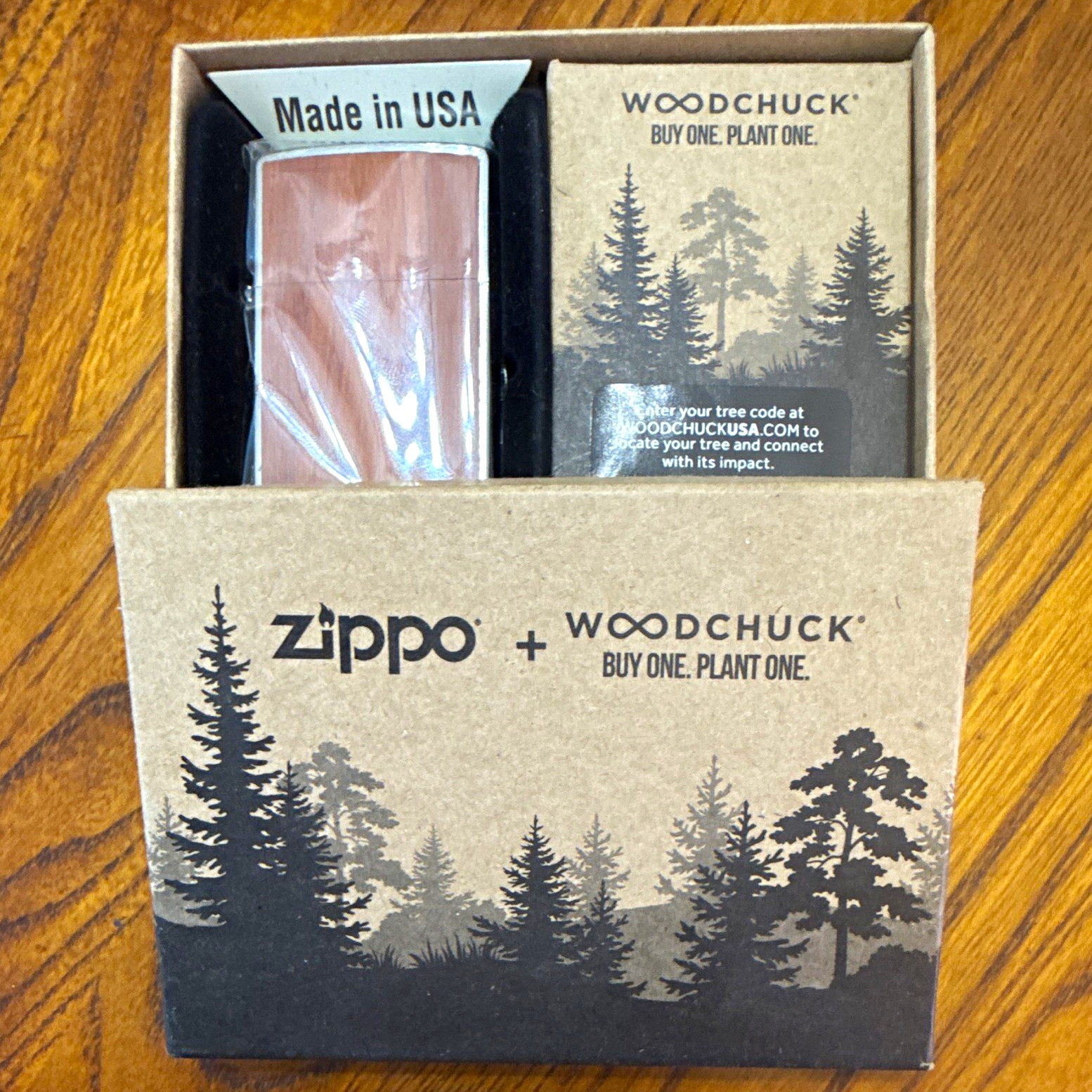 Zippo WOODCHUCK Buy One Plant One Made in USA Collectible Lighter