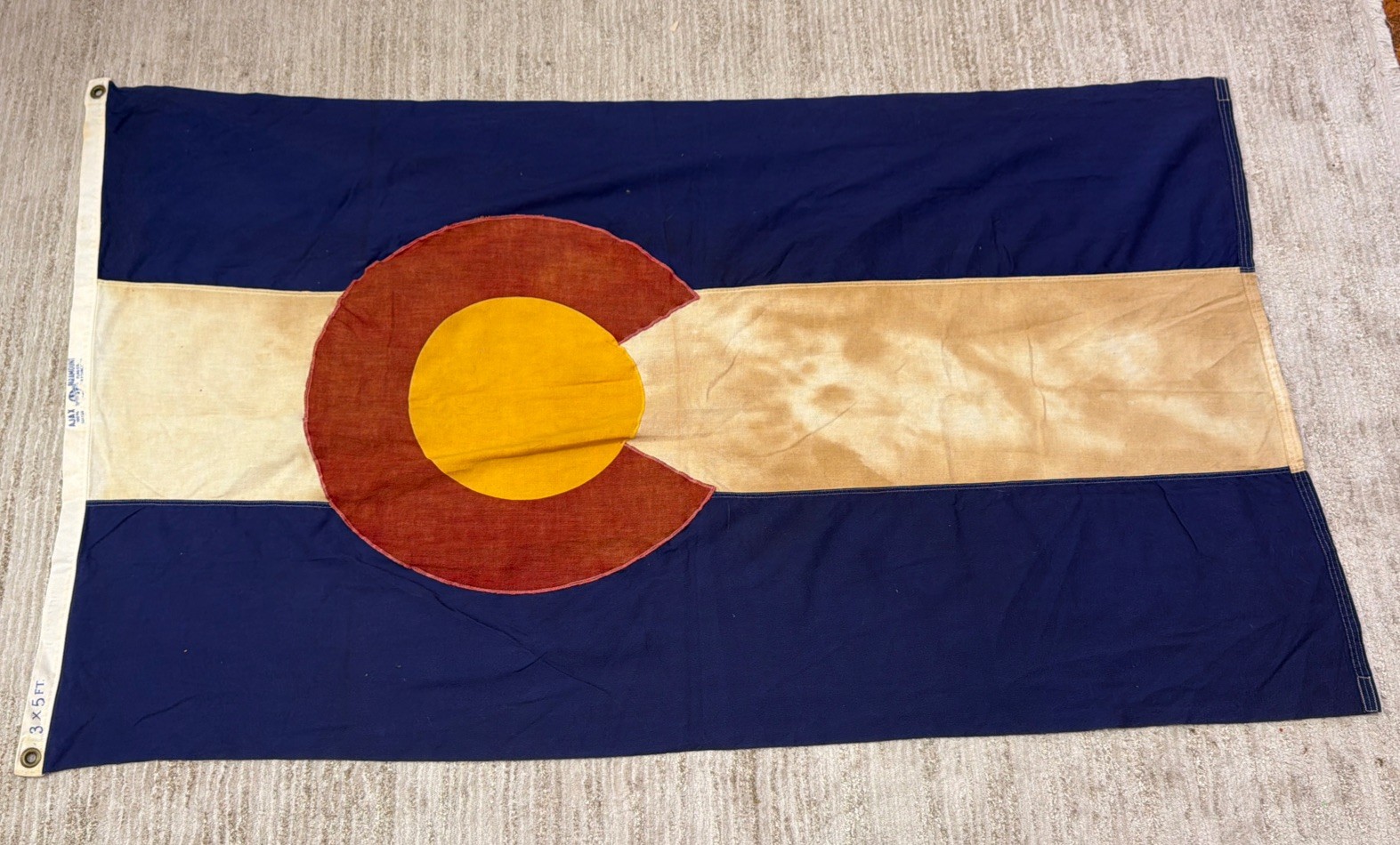 Vintage Colorado Flag - Paramount Flag Co. Sf Ajax 100% Cotton 3' X 5'