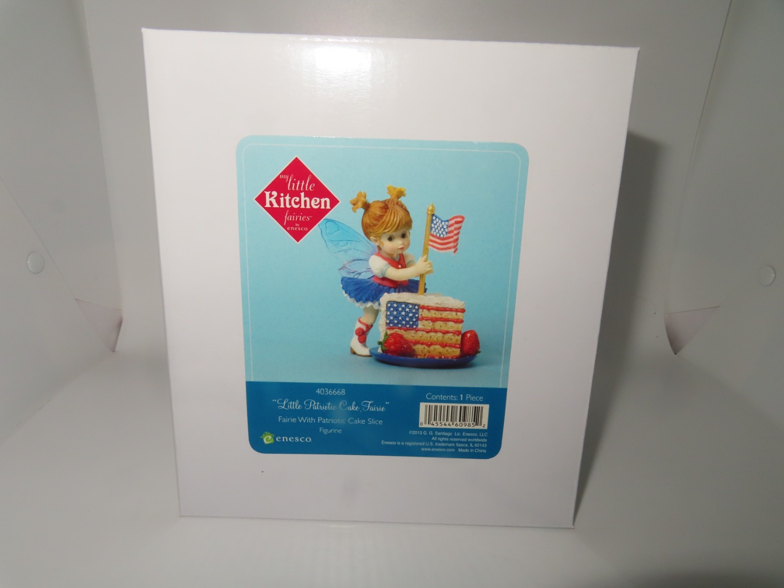 NIB My Little Kitchen Fairies LITTLE PATRIOTIC CAKE FAIRIE 4036668 Enesco 2013