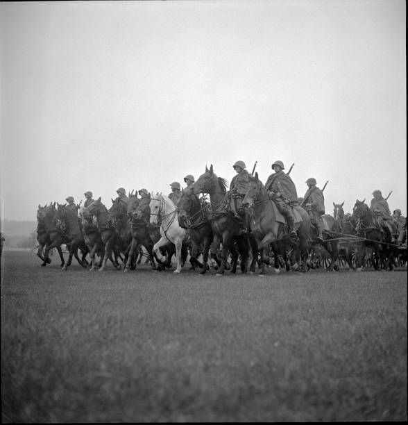 Defilee of the Thurgau Field Artillery Dept 21 Frauenfeld 1949 Old Photo