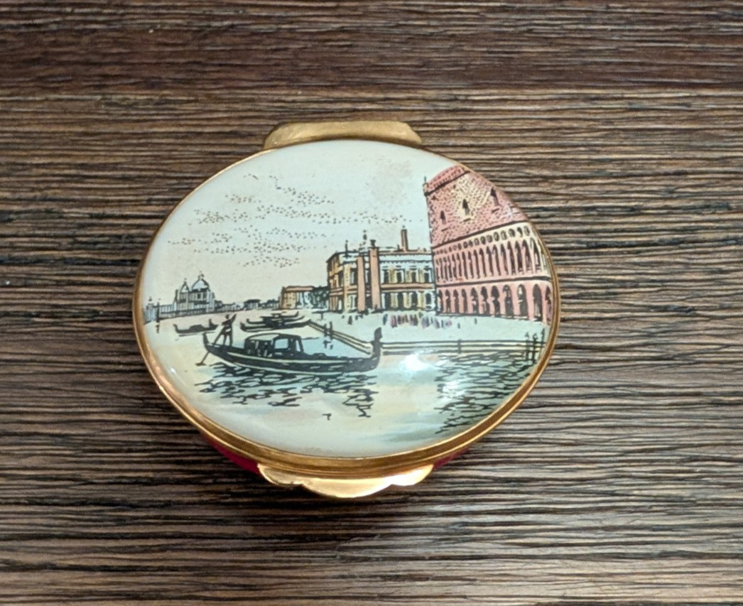 Vintage Crummles & Co Enamel Trinket Box Venice Simplon Orient Express VSOE Engl