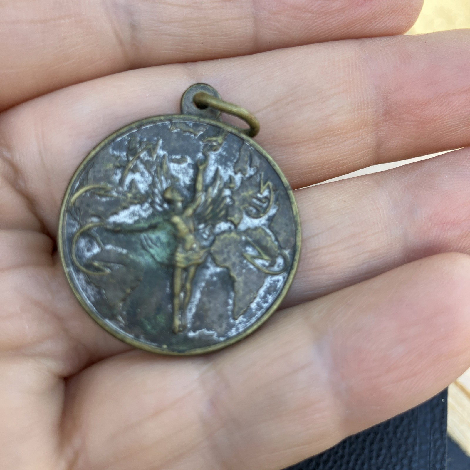 Vtg St Gabriel  Telephone Ladies Annual Communion Breakfast medal Catholic 1958 