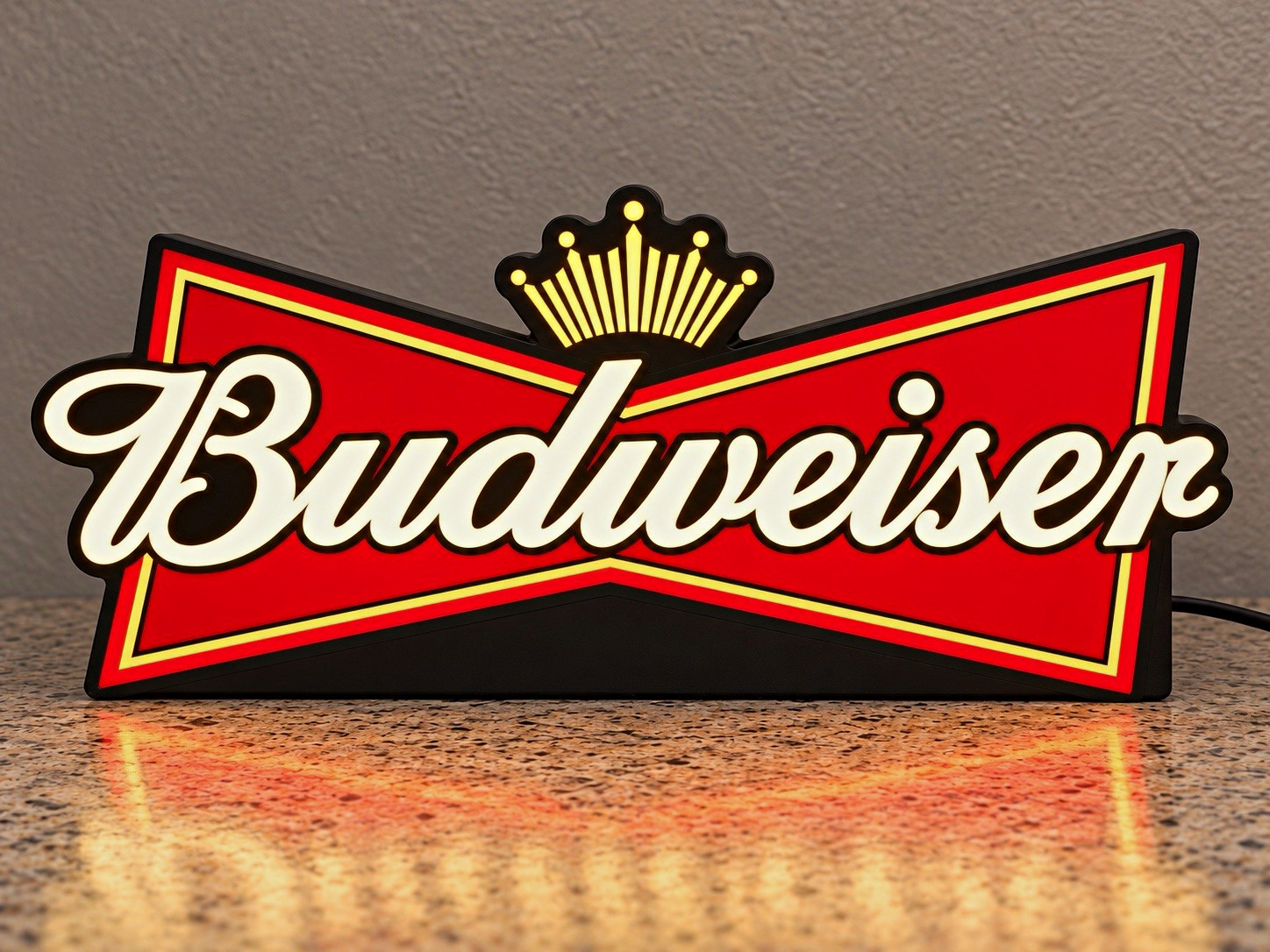 Budweiser LightBox Display – Classic Beer Logo LED Desk Sign