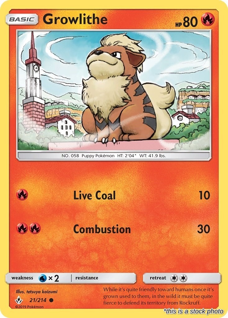 Growlithe : SM10 - 21/214 Near Mint